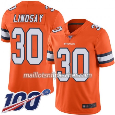 Maillot Denver Broncos Phillip Lindsay 30 Nike Orange 100th - Homme Maillot Denver Broncos Phillip Lindsay 30 Nike Orange 100th - Homme